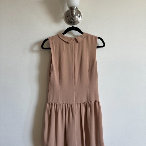 NWOT beige Oasis dress with beaded collar - Picture 2 of 4
